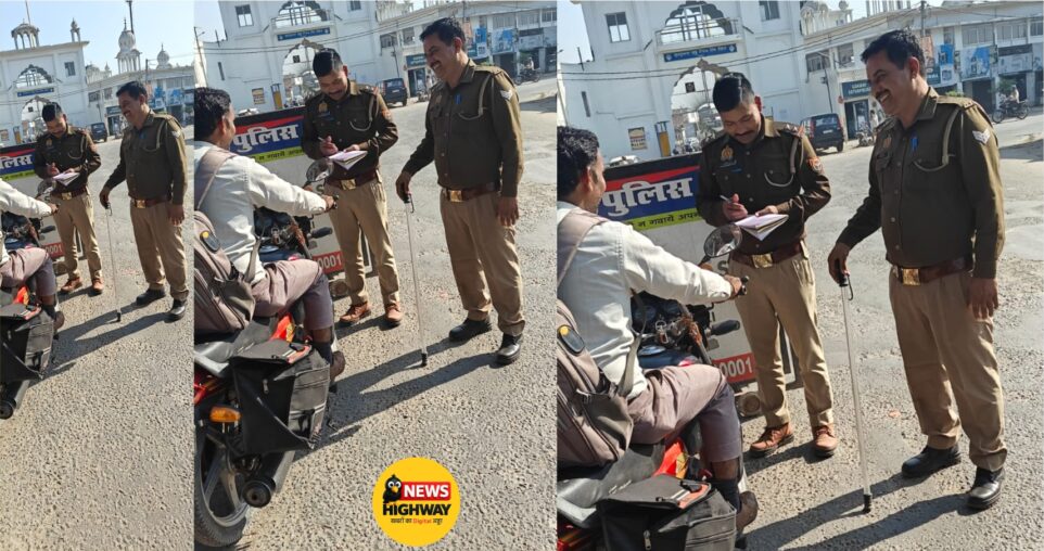 रामराज में चौकी इंचार्ज जगत पाल ने की सघन गश्त, लोगों को किया जागरूक