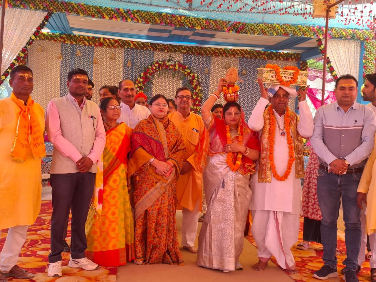 नगर पंचायत हस्तिनापुर में भागवत कथा का शुभारंभ