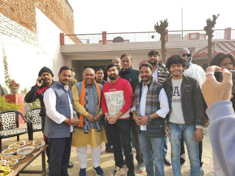 गौ सेवा संघ ने रामराज में किया भाजपा जिला अध्यक्ष हरवीर पाल का भव्य स्वागत