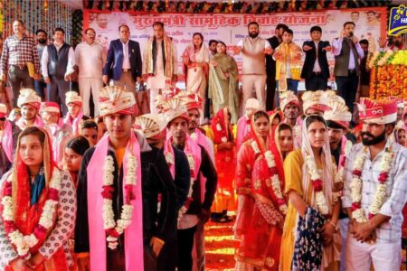 पवित्र बंधन मवाना खुर्द: मुख्यमंत्री सामूहिक विवाह योजना के तहत 174 जोड़े बंधे वैवाहिक सूत्र में