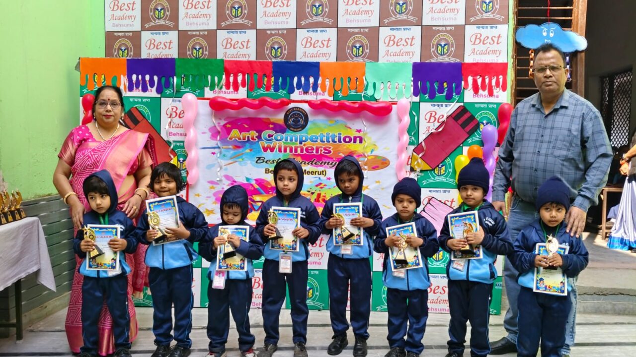 BEST ACADEMY में भव्य आर्ट प्रतियोगिता का सफल आयोजन, नन्हे कलाकारों ने बिखेरे रंगों के जादू